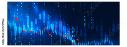 Investment finance chart, stock market business and exchange financial growth graph.