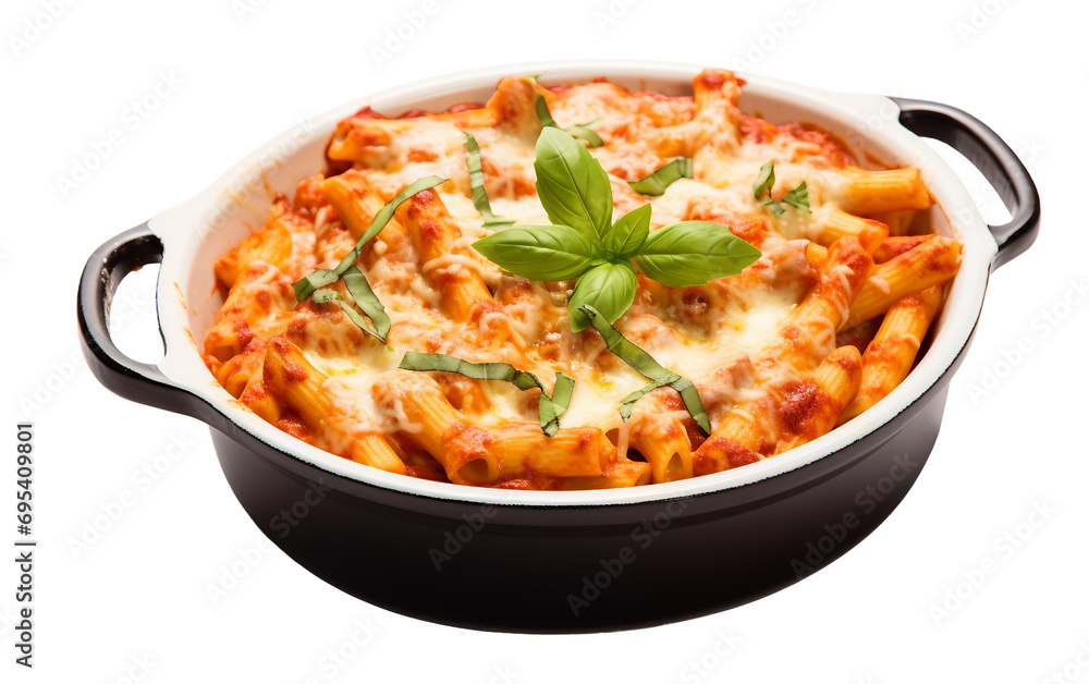Ziti with Melted Cheese On Transparent Background