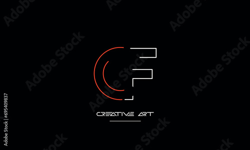 CF, FC, C, F abstract letters logo monogram