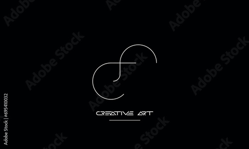 CF, FC, C, F abstract letters logo monogram
