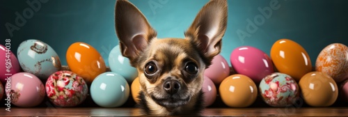 Happy Easter Pog Dog Bunny Ears , Banner Image For Website, Background, Desktop Wallpaper © Pic Hub