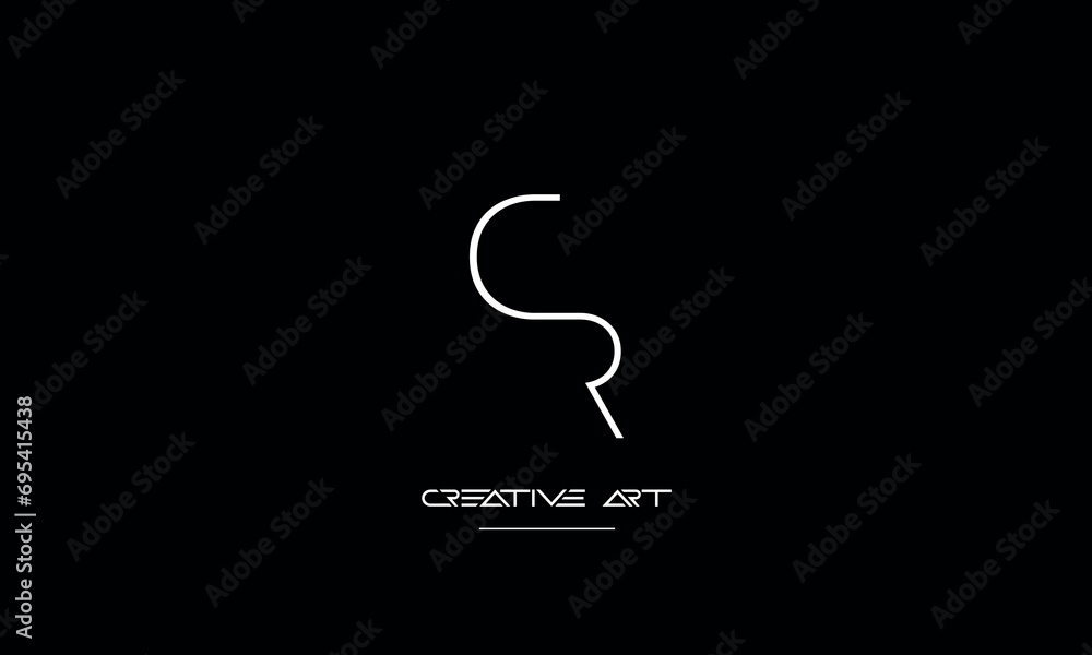 CR, RC, C, R abstract letters logo monogram CR, RC, C, R abstract letters logo monogram