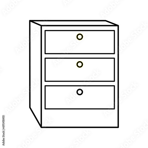sideboard line vector illustration