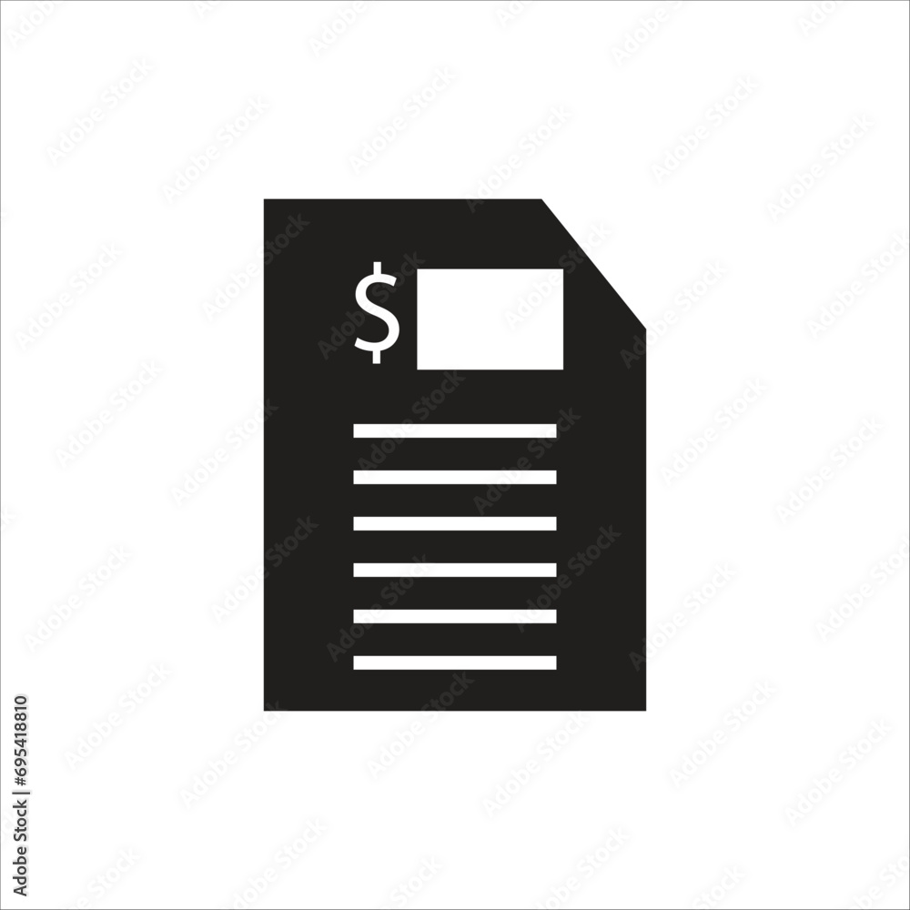 bill vector icon line template bill vector icon line template