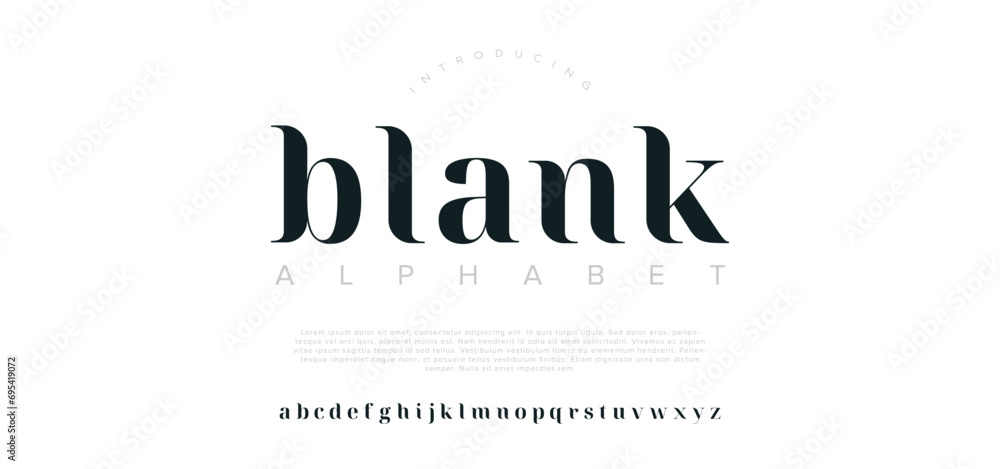 Blank Minimal modern alphabet fonts. Typography minimalist urban digital fashion future creative logo font. vector illustration - obrazy, fototapety, plakaty 