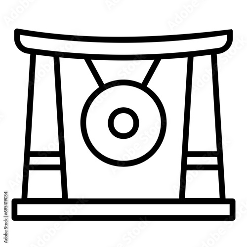 gong outline icon