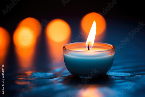 Tranquil Flame: A Candle's Embrace