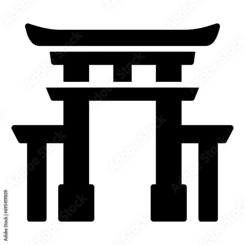 torii gate glyph icon