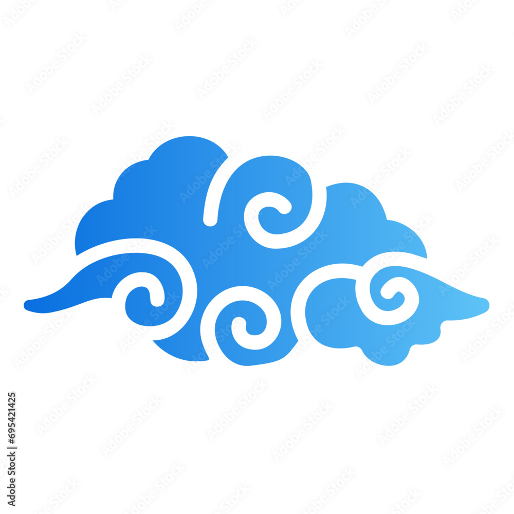 chinese cloud gradient icon chinese cloud gradient icon