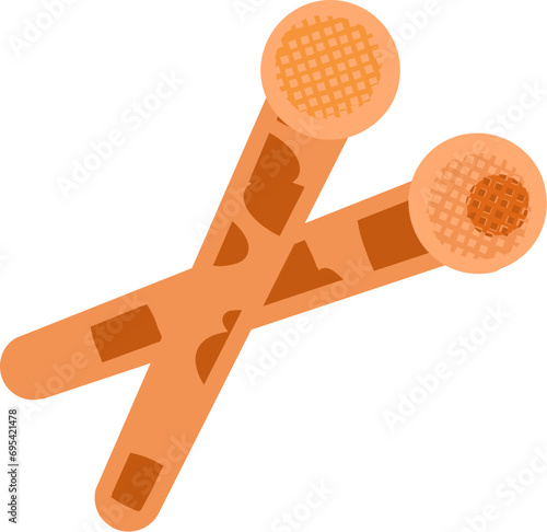 Metal waste pollution. Rusty construction nails icon. Disposal of waste of carpentry metalworking workshop and industry. Metallurgy waste separation problem. Simple flat vector isolated on white back