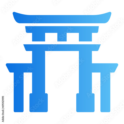 torii gate gradient icon