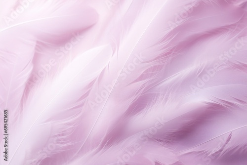  a close up of a pink and white background with lots of feathers in the foreground and a blurry image of the back of the feathers in the background.