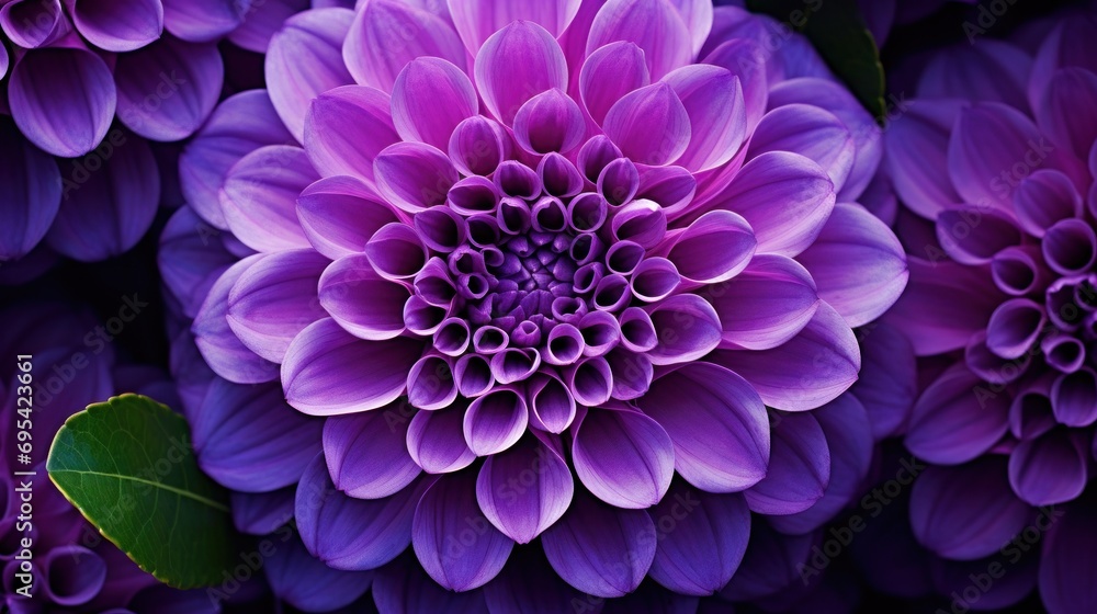 Generate a stunning and photo-realistic close-up purple flower. Ai generative Generate a stunning and photo-realistic close-up purple flower. Ai generative