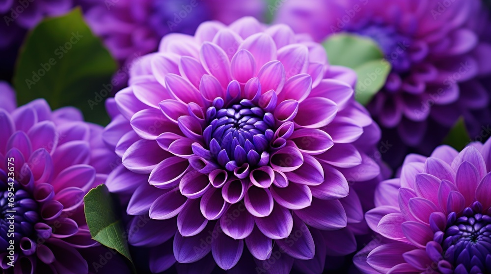 Generate a stunning and photo-realistic close-up purple flower. Ai generative Generate a stunning and photo-realistic close-up purple flower. Ai generative