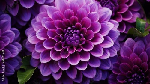 Generate a stunning and photo-realistic close-up purple flower. Ai generative © MinixT