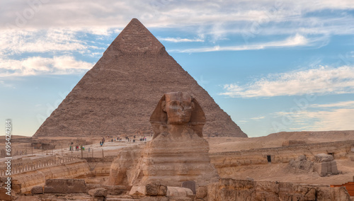 The Sphinx in Giza pyramid complex - Cairo  Egypt 