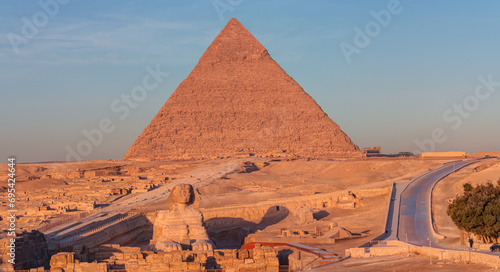 The Sphinx in Giza pyramid complex - Cairo  Egypt 