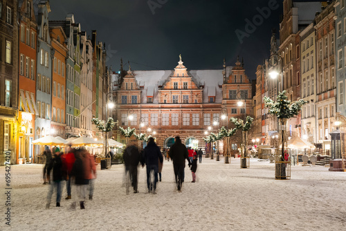 2023-02-04;  winter view Zielona Brama, Green Gate, Gdansk, Poland.