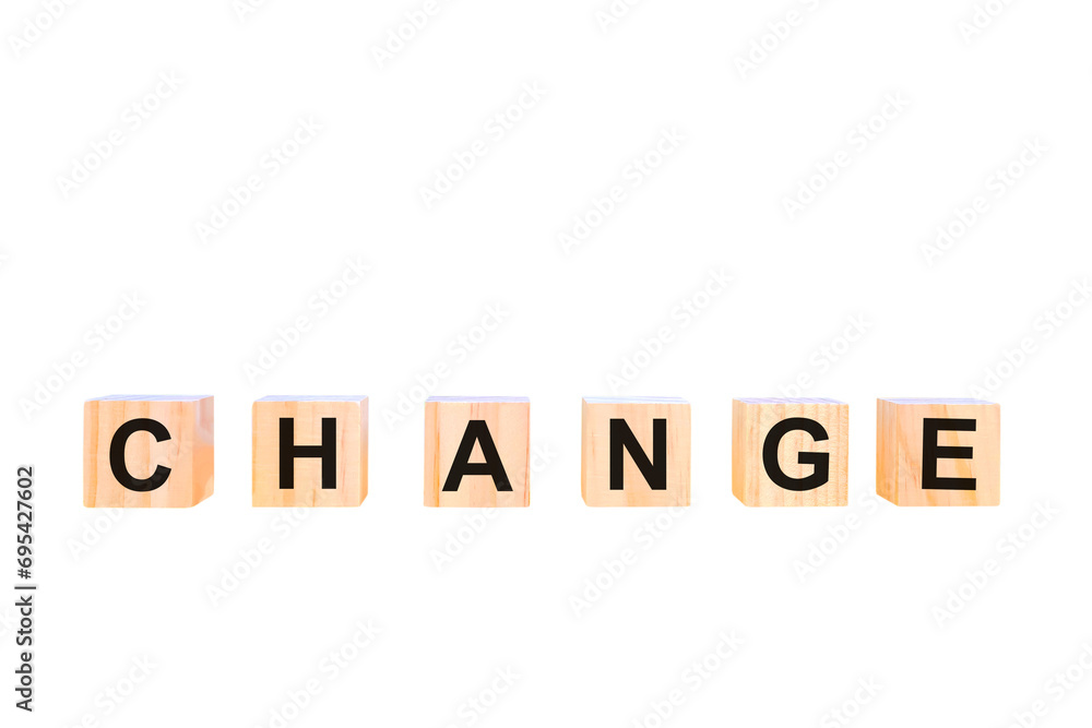Placing a wooden cube block with the text Placing a wooden cube block with the text