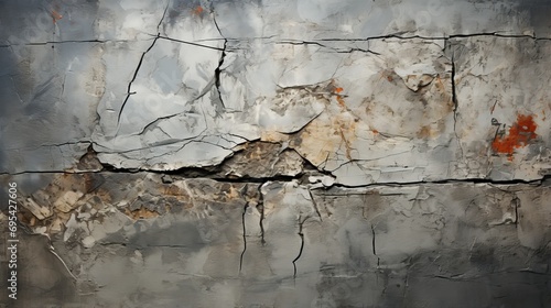 An artistic exploration of decay and imperfection, captured in a striking close-up of a fractured wall