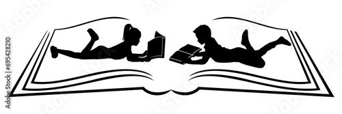 children read books