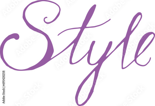 Style handwritten lettering. Paint brush careless inscription. Style doodle written word. Felt tip pen lettering isolated on white background. Postcard, greeting card, t shirt print vector element