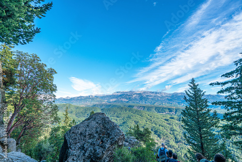 The another view of Tazı Canyon from the side by the river of Köprüçay,(ancient Eurymedon) which is located within Köprülü Canyon National Park, among the prime spots for rafting in Antalya  photo