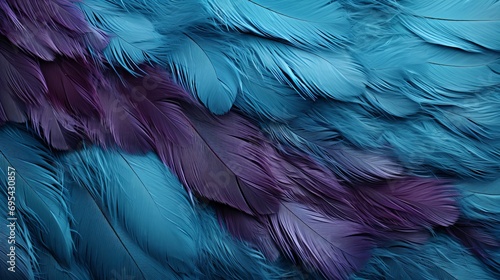 Vibrant teal feathers come to life in an abstract peacock painting, showcasing a mesmerizing blend of turquoise and aqua hues photo