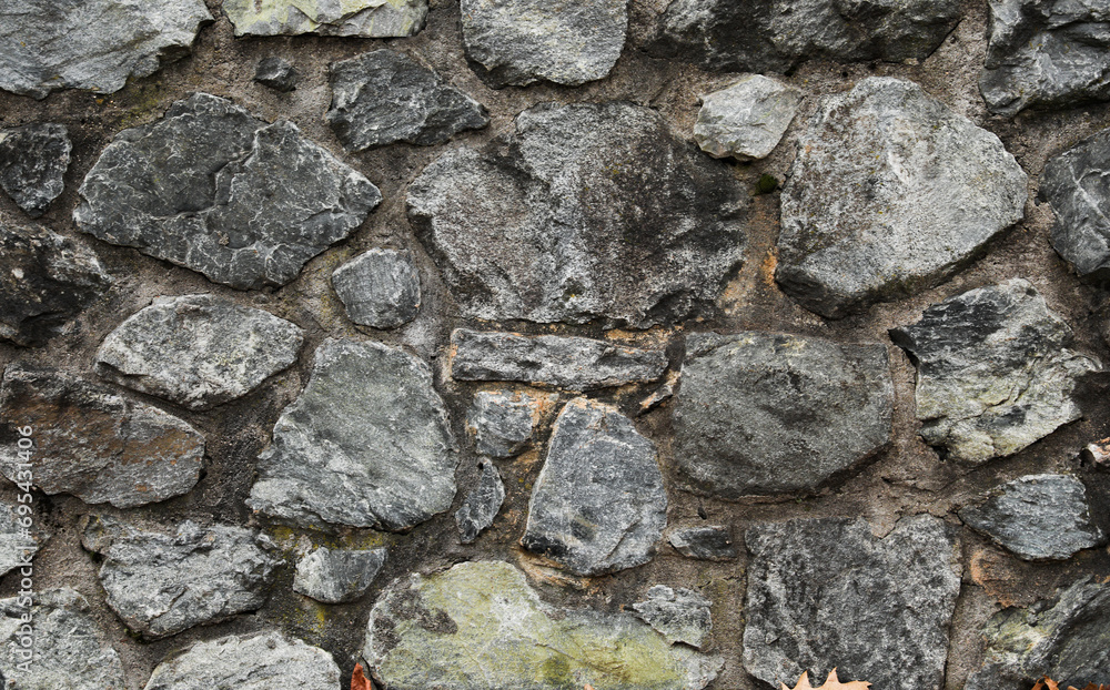 textured stone wall, showcasing rugged surface and natural patterns