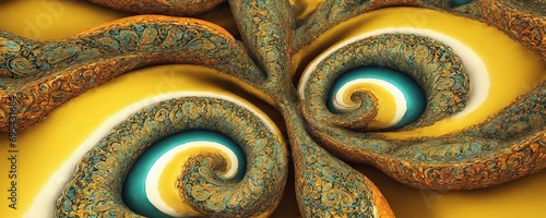 a spiral pattern with a blue center