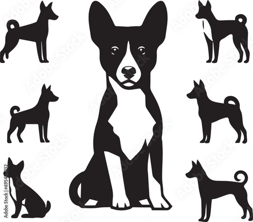 Icon Set Of Dog, Breeds, Canine, Pooch, Hound, Puppy, Mutt, Pet, Doggy editable vector