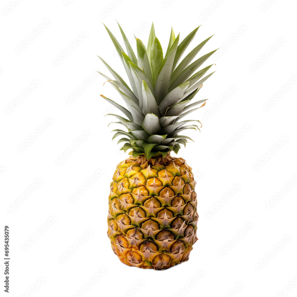 pineapple isolated on white. Generative ai pineapple isolated on white. Generative ai