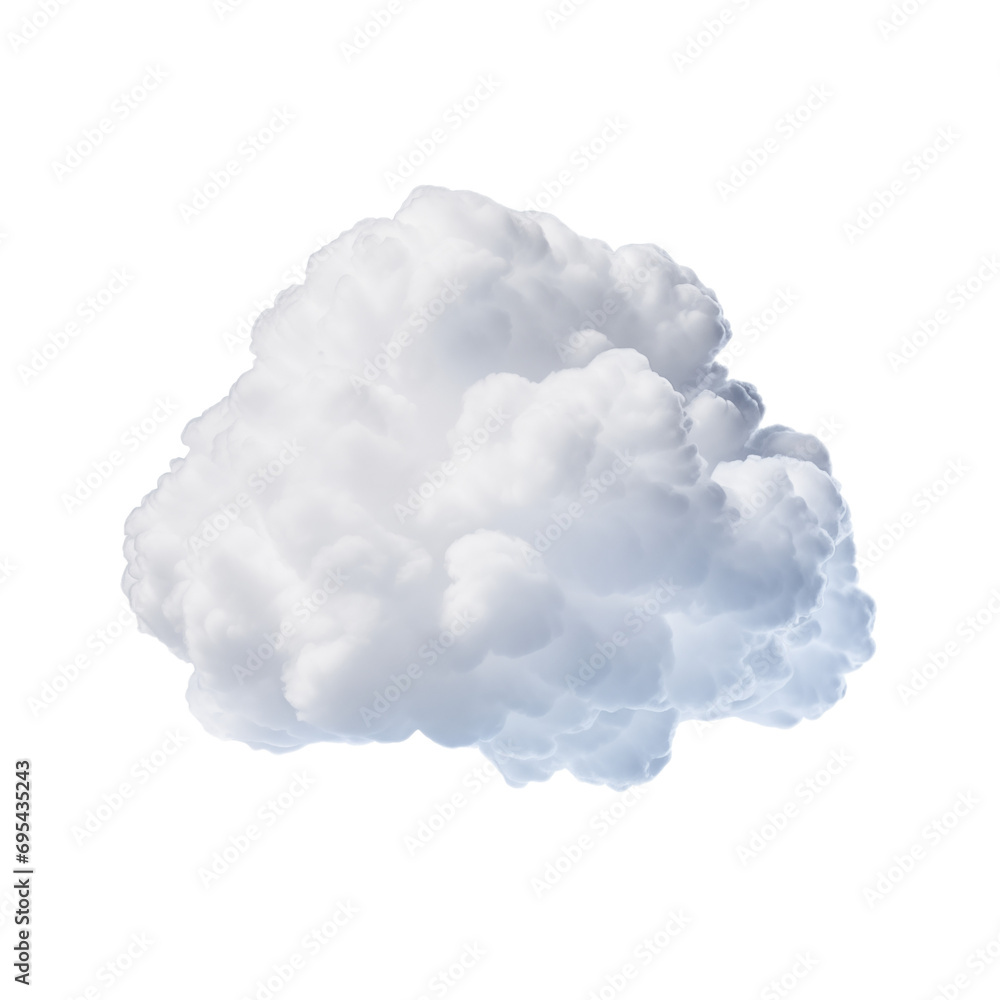 Cloud isolated on white. Generative ai Cloud isolated on white. Generative ai