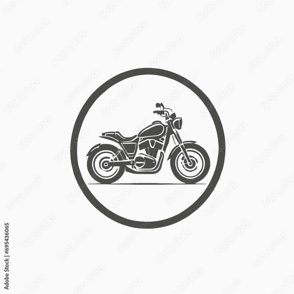 Fototapeta premium Motorcycle Logo Design Very Cool Concept 
