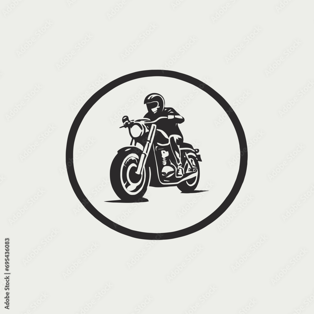 Fototapeta premium Motorcycle Logo Design Very Cool Concept 