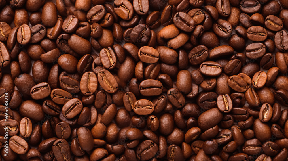 Coffee beans background. Top view. Close-up. Coffee beans background. Top view. Close-up.