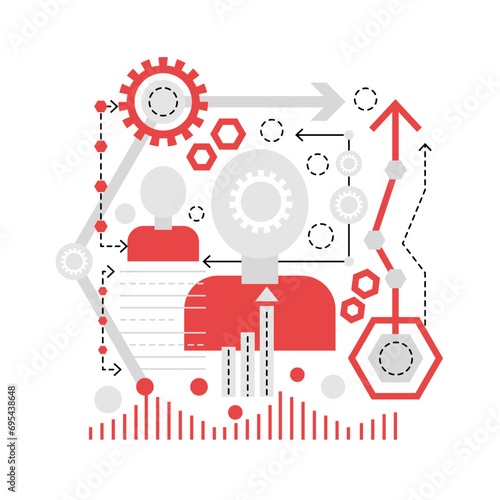 User account settings. Access configuration  user management graphic icon illustration