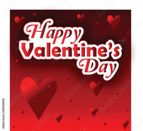 vector design for valentines day wishes, illustration with love hearts in background 