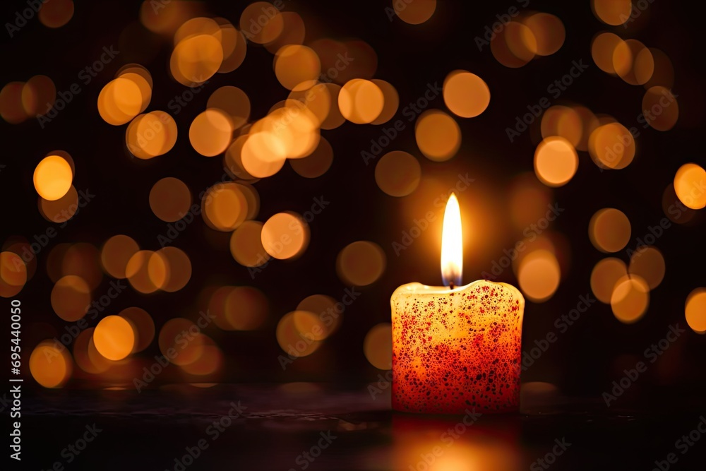 Night of illumination. Captivating image captures enchanting ambiance of candlelit night. Warm glow of candles against dark background creates cozy and serene atmosphere evoking feelings of peace Night of illumination. Captivating image captures enchanting ambiance of candlelit night. Warm glow of candles against dark background creates cozy and serene atmosphere evoking feelings of peace