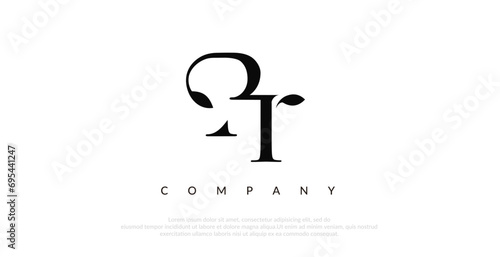 Initial PT Logo Design Vector 