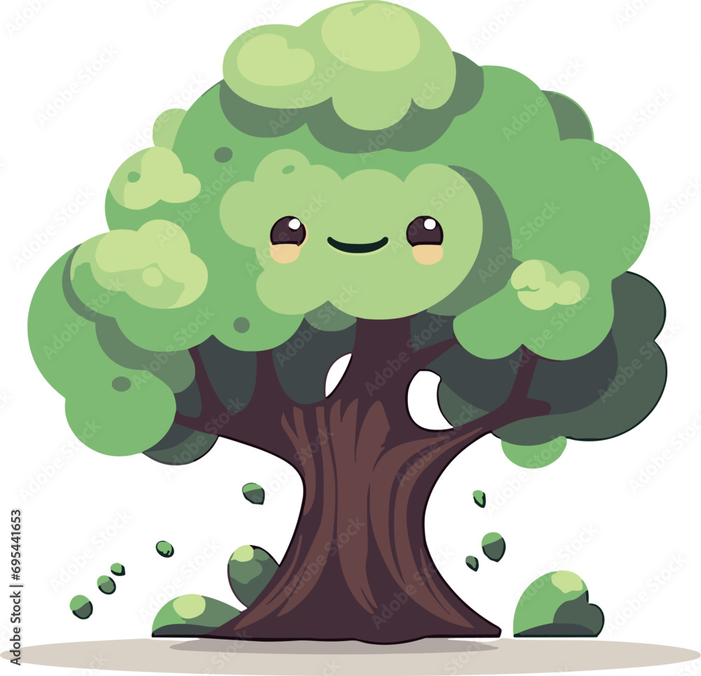 baby tree in kawaii style. vector illustration baby tree in kawaii style. vector illustration