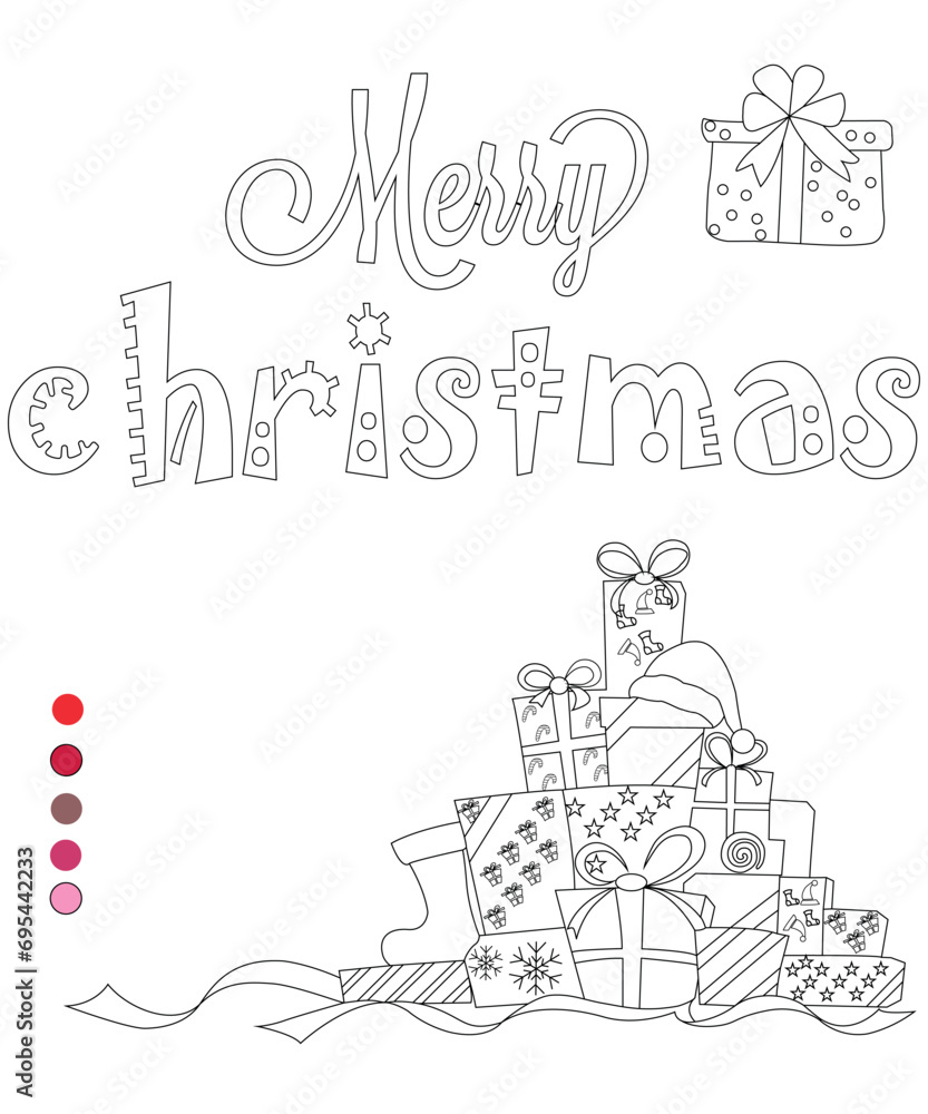 christmas greeting card with gifts
