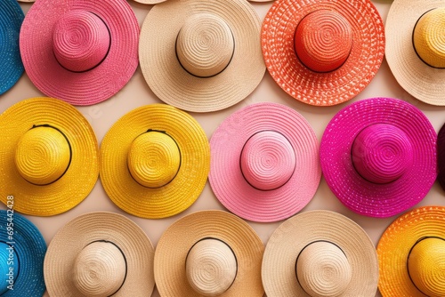 Festive Straw Hat Background For Brazilian And Latin American Parties photo