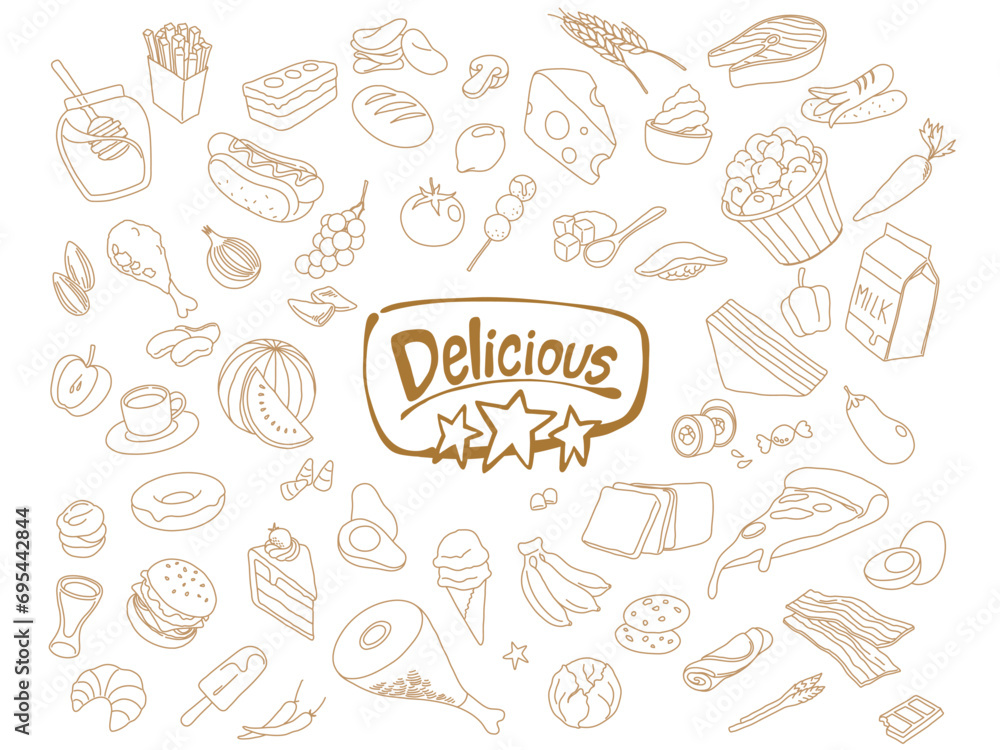 seamless pattern with food