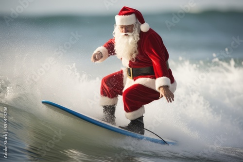 Riding The Waves With Santa