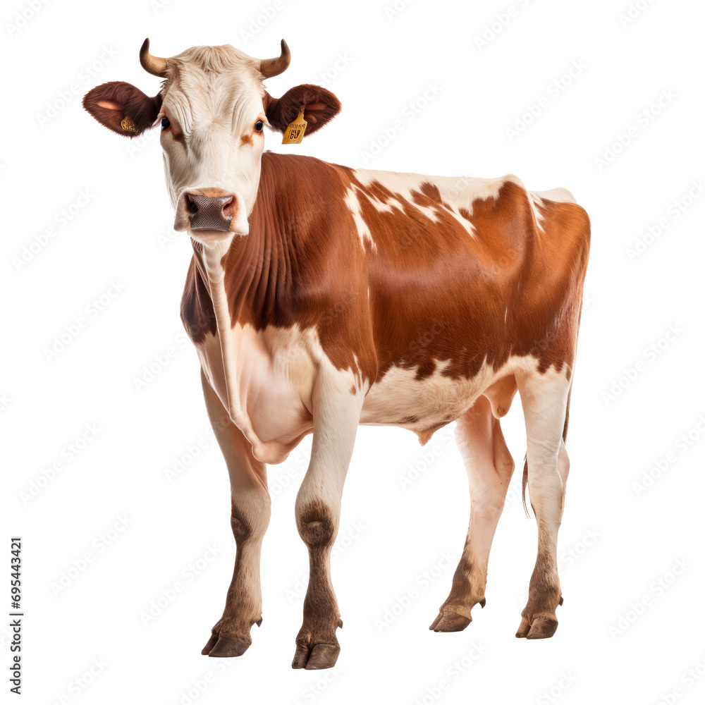 Cow isolated on transparent background. AI generated.PNG