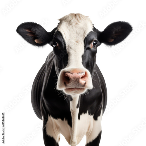 Dairy cow isolated on transparent background. AI generated.