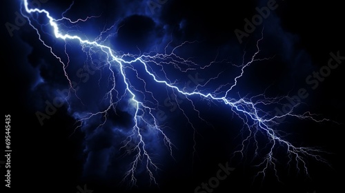 Wallpaper Mural Lightning strike lighting up night sky. A powerful Lightning Bolt Torontodigital.ca