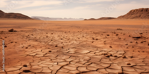 Cracked ground in dry land global warming concept