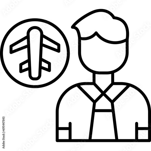 Flight Attendant Icon